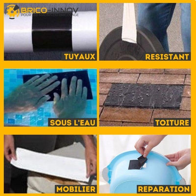 BlokFuite™ - Bande Adhésive Antifuite Innovante - Brico-Innov